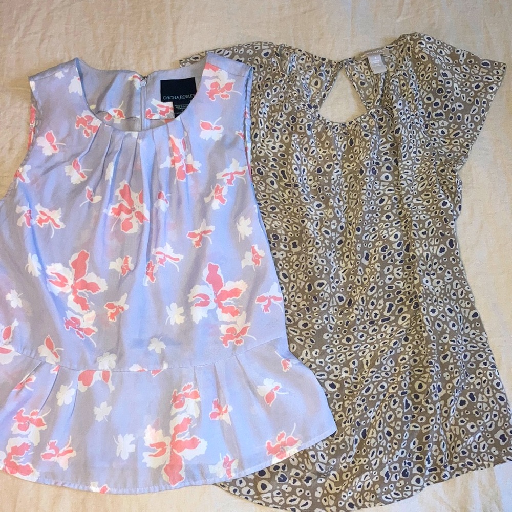 Banana republic and Cynthia Rowley top
